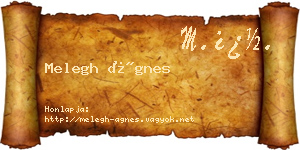 Melegh Ágnes névjegykártya